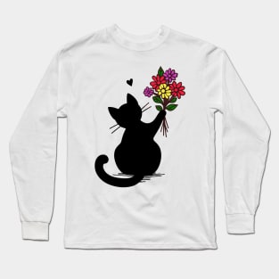 Romantic Cat Long Sleeve T-Shirt